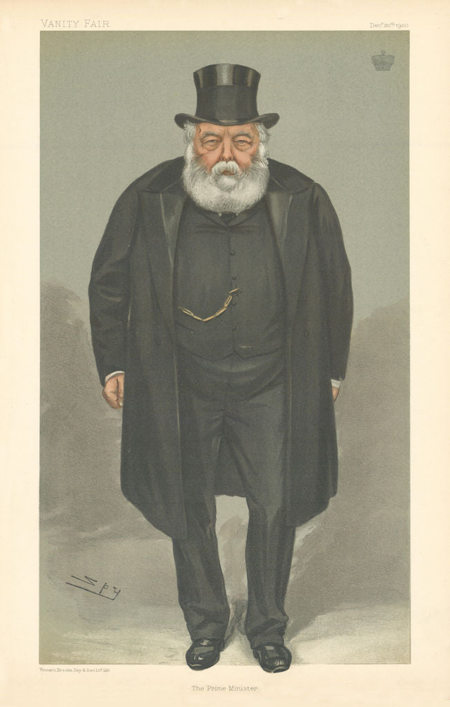 VANITY FAIR SPY CARTOON Cecil, Marquess of Salisbury 'The Prime Minister' 1900